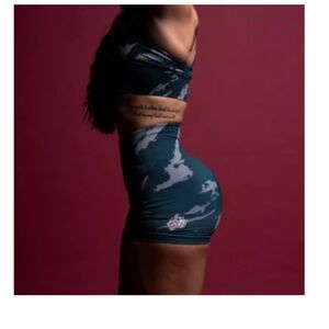 Darc Sport Blue and White Athletic Shorts